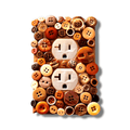 Brown Variety Buttons Light Switch | Wall Plate | Outlet Covers | Toggle | Switchplate - Kustom Kreationz by Kila