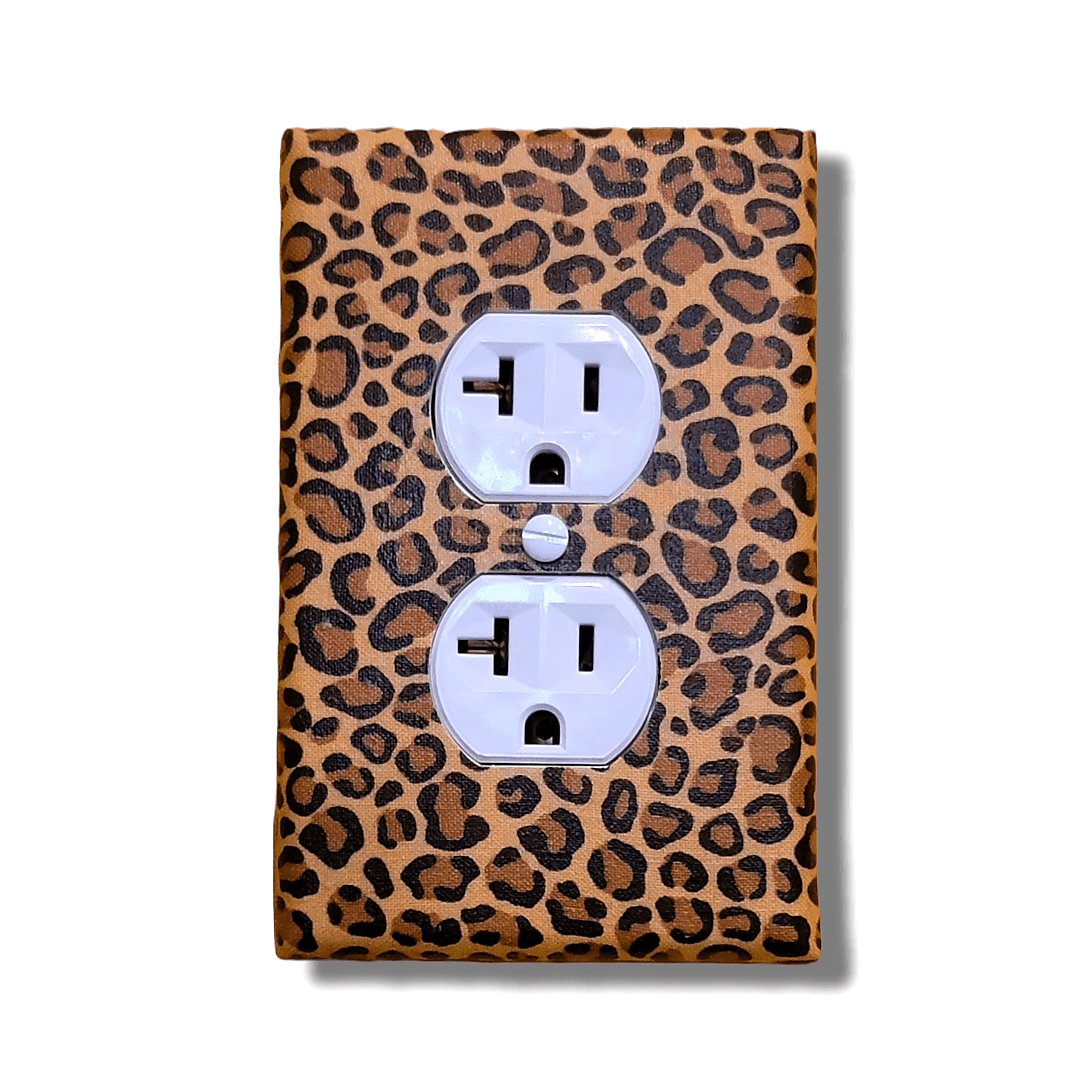Cheetah Print Light Switch | Wall Plate | Outlet Covers | Toggle | Switchplate - Kustom Kreationz by Kila