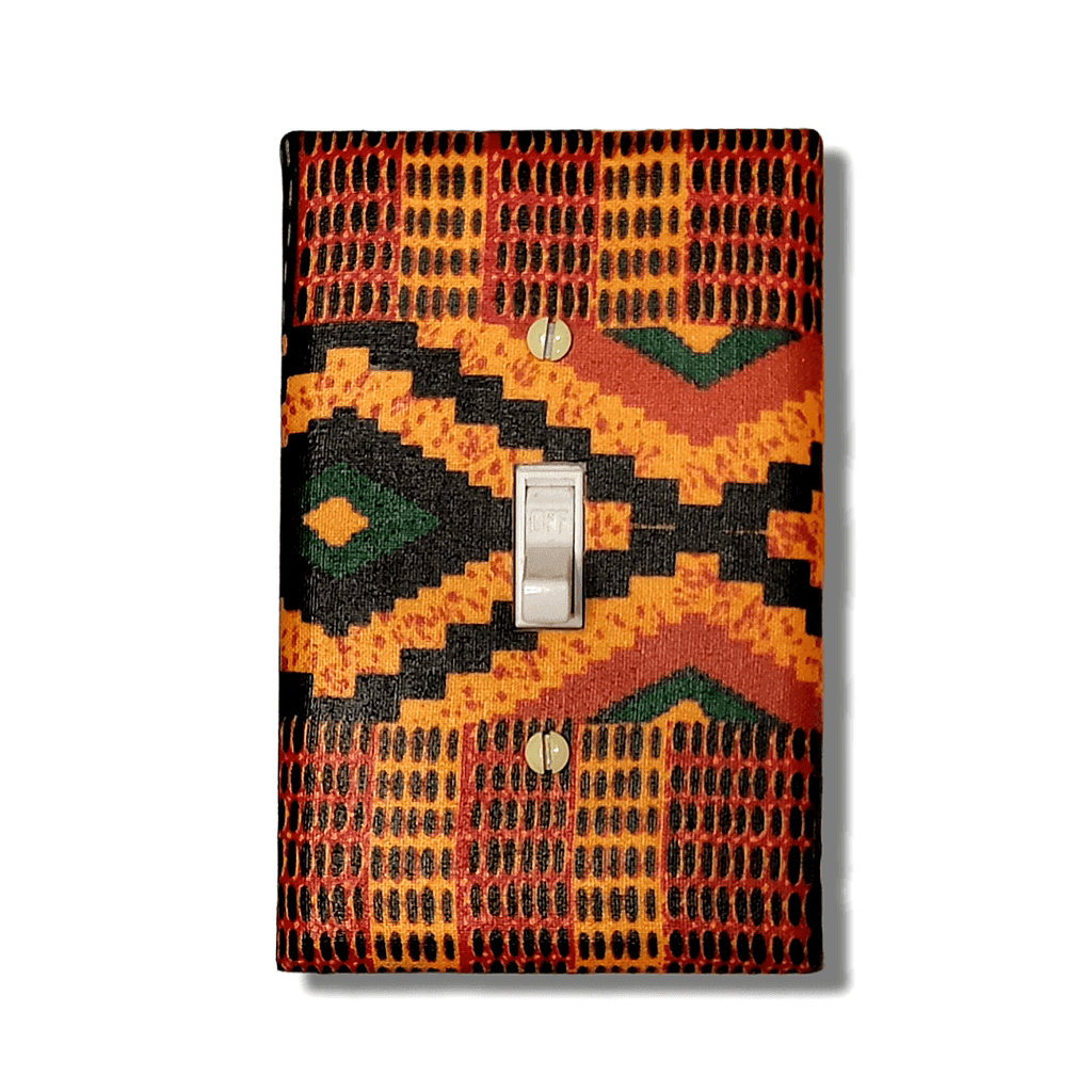 Cultural Vibez Fabric Light Switch | Wall Plate | Outlet Covers | Toggle | Switchplate - Kustom Kreationz by Kila