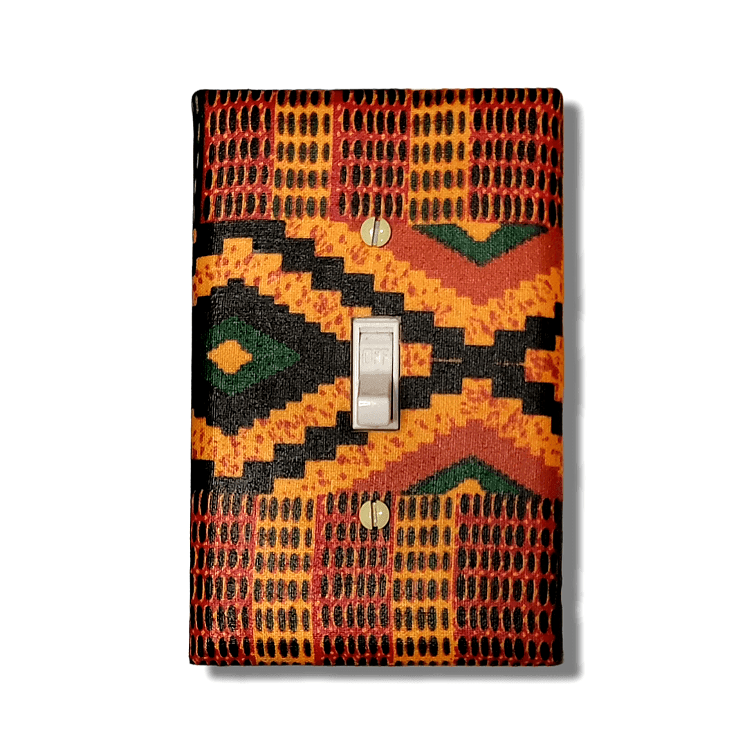 Cultural Vibez Fabric Light Switch | Wall Plate | Outlet Covers | Toggle | Switchplate - Kustom Kreationz by Kila