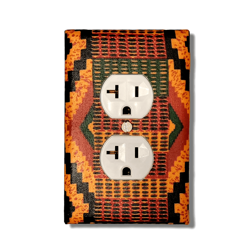 Cultural Vibez Fabric Light Switch | Wall Plate | Outlet Covers | Toggle | Switchplate - Kustom Kreationz by Kila