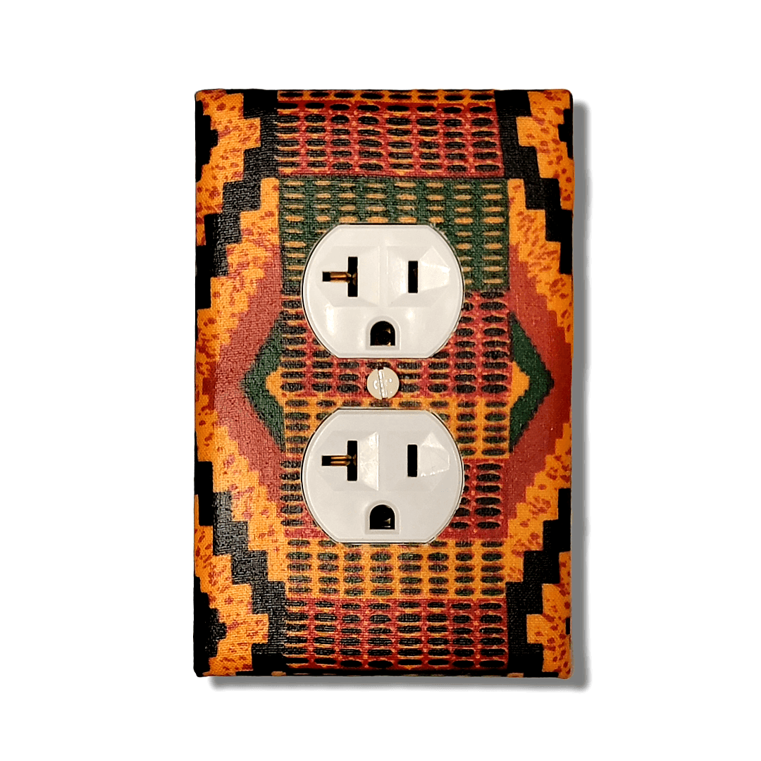 Cultural Vibez Fabric Light Switch | Wall Plate | Outlet Covers | Toggle | Switchplate - Kustom Kreationz by Kila