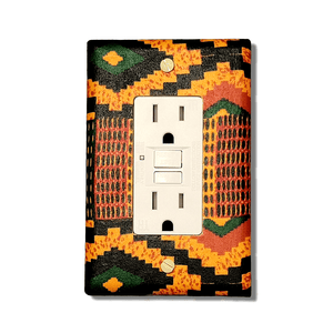 Cultural Vibez Fabric Light Switch | Wall Plate | Outlet Covers | Toggle | Switchplate - Kustom Kreationz by Kila
