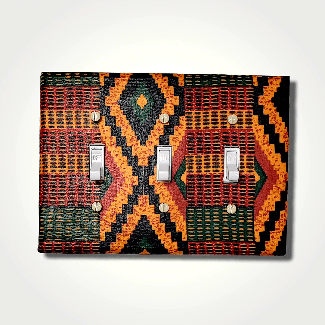 Cultural Vibez Fabric Light Switch | Wall Plate | Outlet Covers | Toggle | Switchplate - Kustom Kreationz by Kila