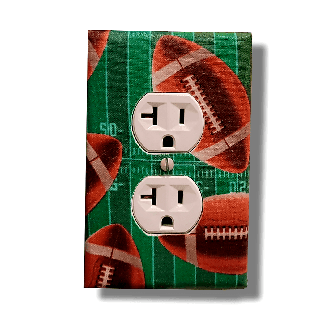 Football Frenzy Light Switch | Wall Plate | Outlet Covers | Toggle | Switchplate - Kustom Kreationz by Kila