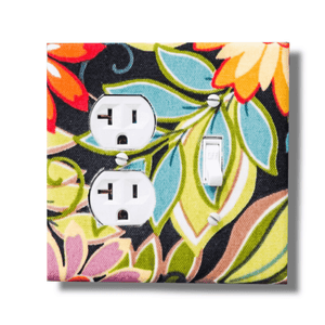 Give me my flowers now! Fabric Light Switch | Wall Plate | Outlet Covers | Toggle | Switchplate - Kustom Kreationz by Kila