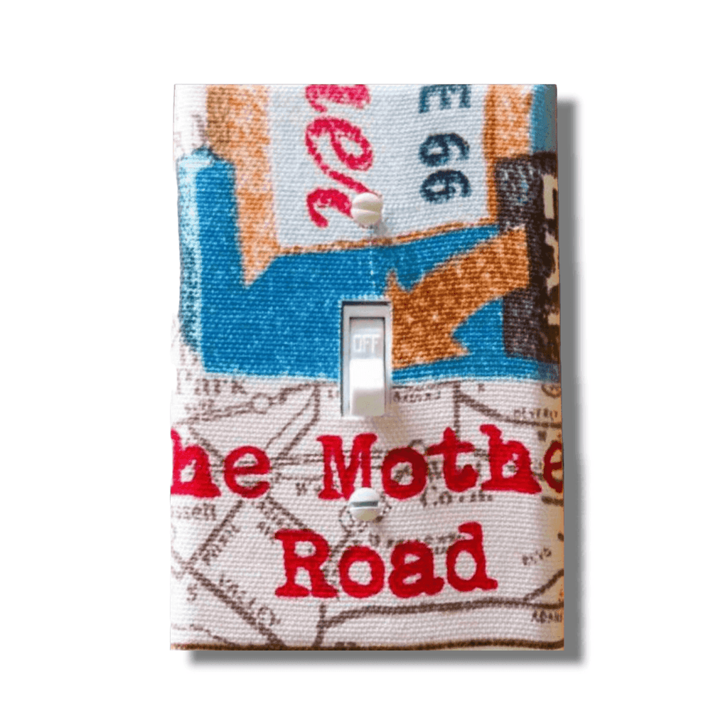 Map to your heart! Multi Print Road Maps Fabric Light Switch | Wall Plate | Outlet Covers | Toggle | Switchplate - Kustom Kreationz by Kila