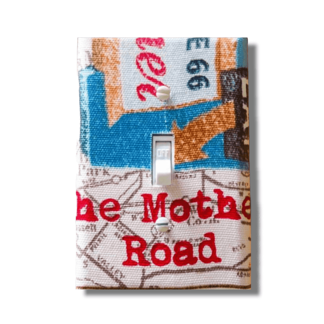 Map to your heart! Multi Print Road Maps Fabric Light Switch | Wall Plate | Outlet Covers | Toggle | Switchplate - Kustom Kreationz by Kila