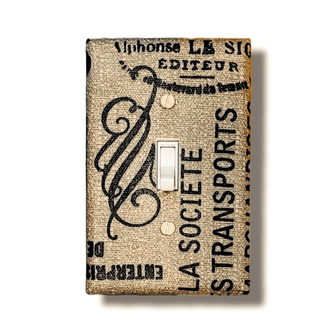 Paris Oohh La La Fabric Light Switch | Wall Plate | Outlet Covers | Toggle | Switchplate - Kustom Kreationz by Kila