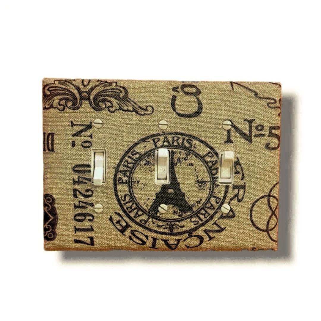 Paris Oohh La La Fabric Light Switch | Wall Plate | Outlet Covers | Toggle | Switchplate - Kustom Kreationz by Kila