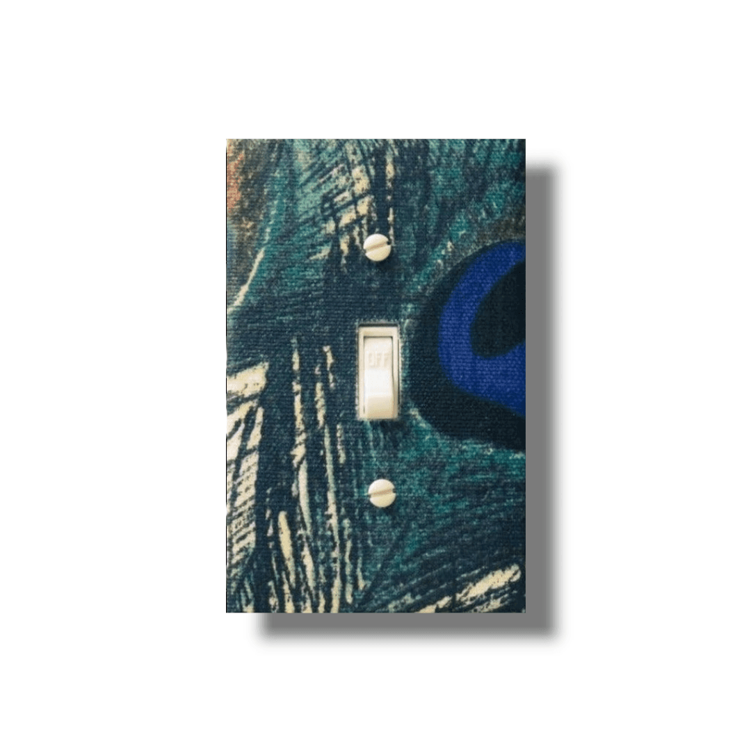 Peacock Paradise Fabric Light Switch | Wall Plate | Outlet Covers | Toggle | Switchplate - Kustom Kreationz by Kila