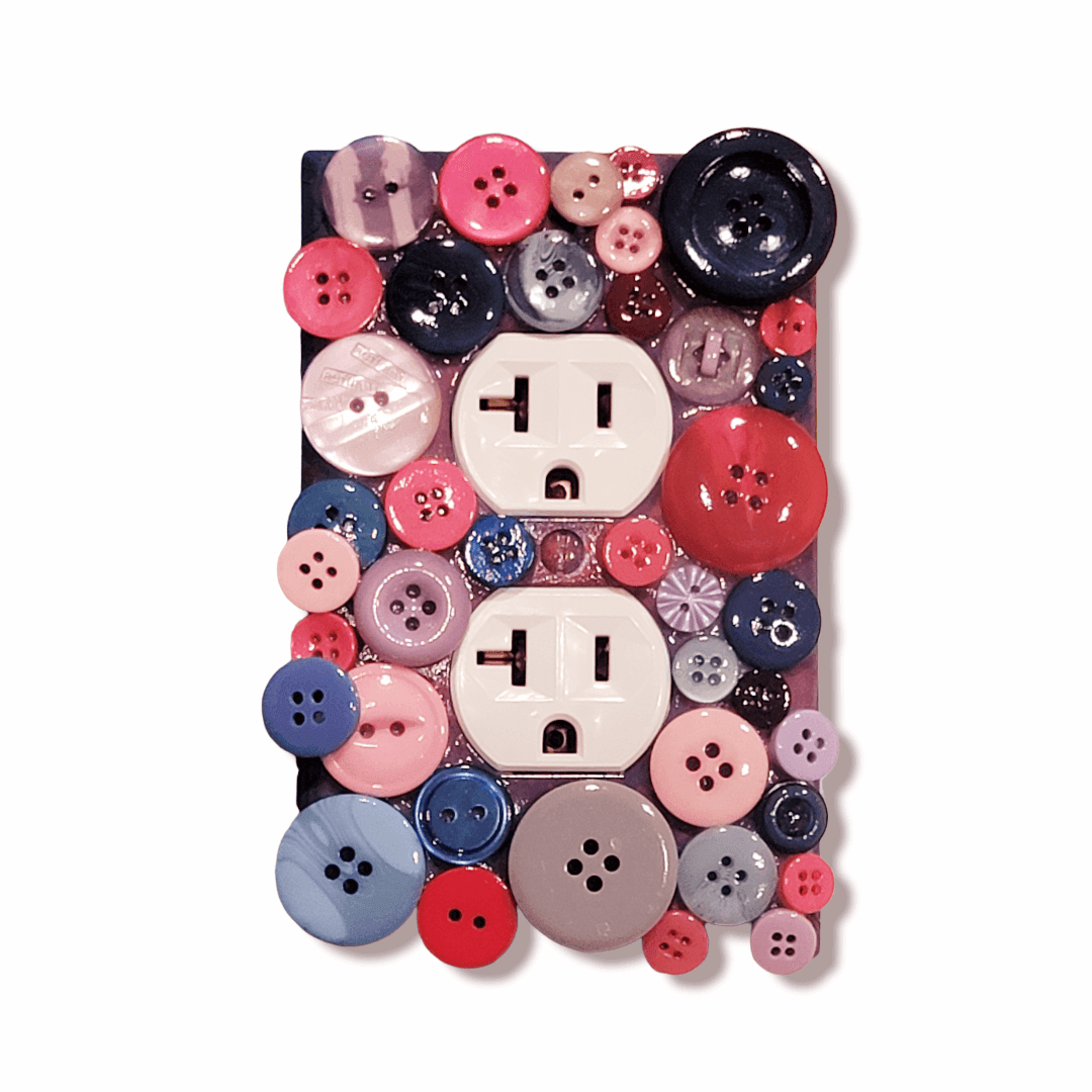 Pink-Purple-Blue Variety Button - Kustom Kreationz by Kila
