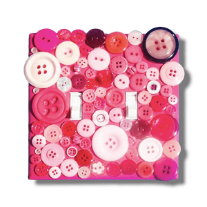 Pink Variety Buttons Light Switch | Wall Plate | Outlet Covers | Toggle | Switchplate - Kustom Kreationz by Kila