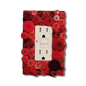 Red Variety Button Light Switch | Wall Plate | Outlet Covers | Toggle | Switchplate - Kustom Kreationz by Kila