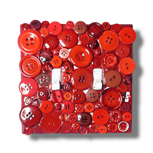 Red Variety Button Light Switch | Wall Plate | Outlet Covers | Toggle | Switchplate - Kustom Kreationz by Kila