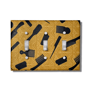 Shop Tools Combs and Brushes Fabric Light Switch | Wall Plate | Outlet Covers | Toggle | Switchplate - Kustom Kreationz by Kila