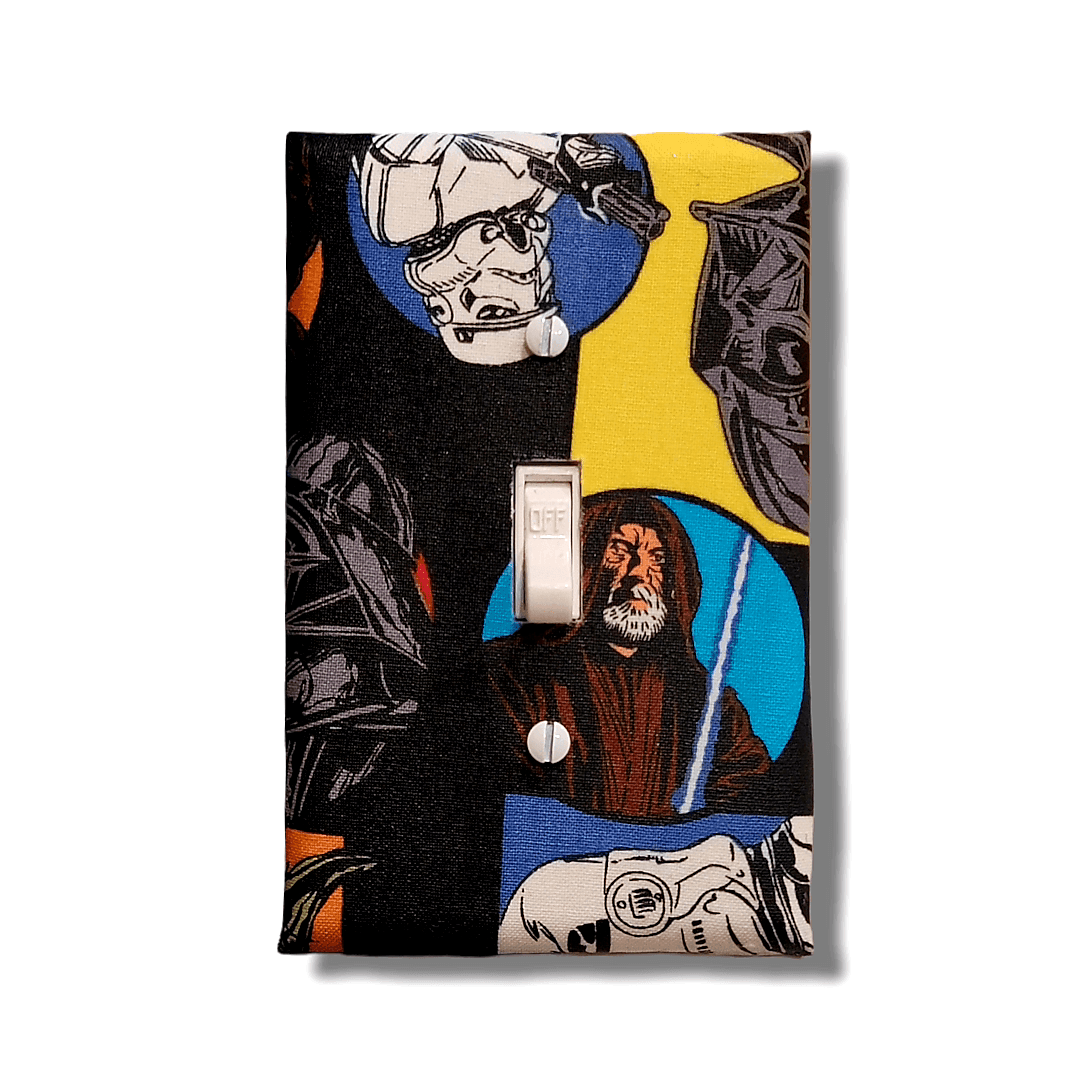 Star Wars Inspired - Multi Color Fabric Light Switch | Wall Plate | Outlet Covers | Toggle | Switchplate - Kustom Kreationz by Kila