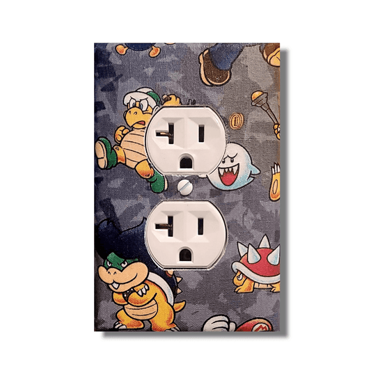 Super Mario World Fabric Light Switch | Wall Plate | Outlet Covers | Toggle | Switchplate - Kustom Kreationz by Kila