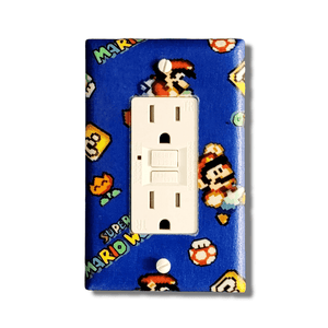 Super Mario World Fabric Light Switch | Wall Plate | Outlet Covers | Toggle | Switchplate - Kustom Kreationz by Kila