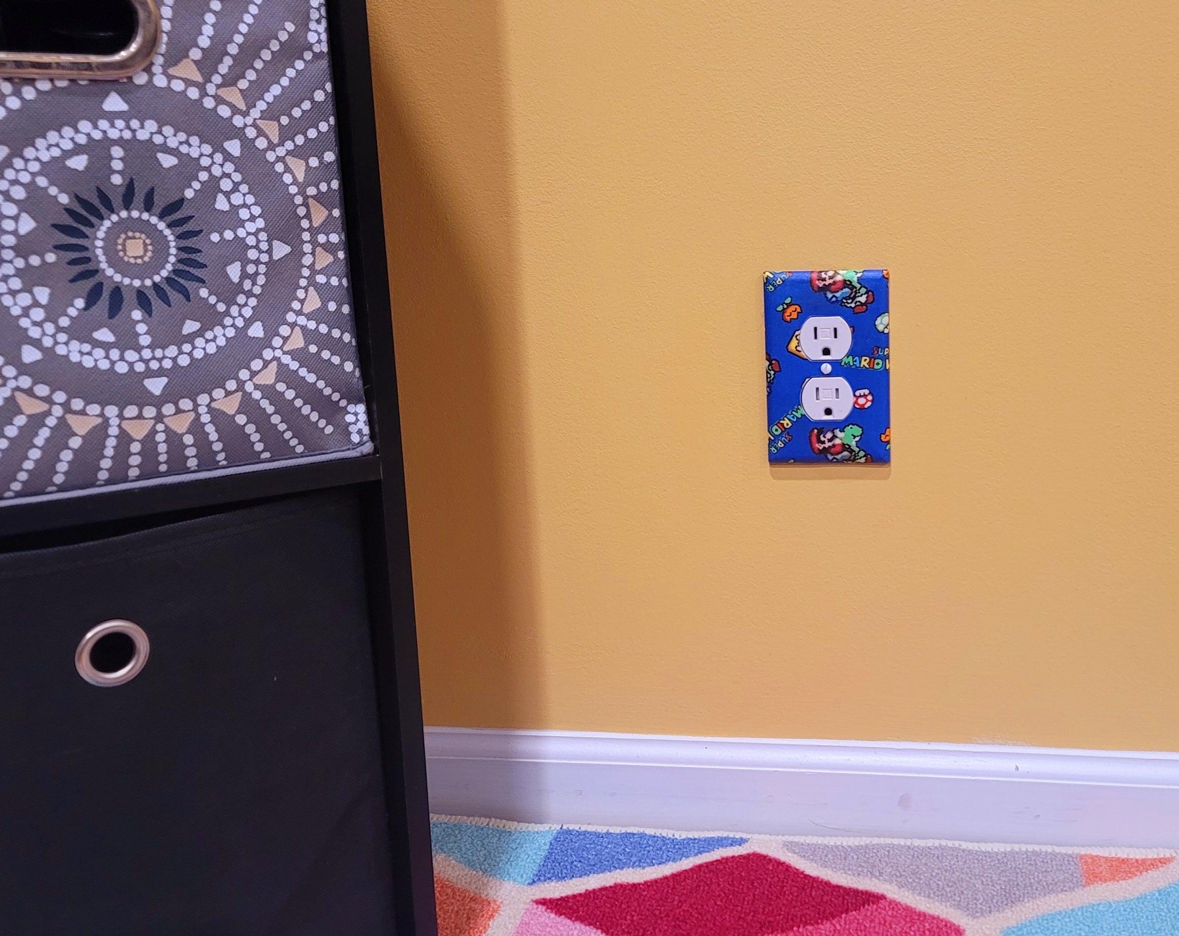 Super Mario World Fabric Light Switch | Wall Plate | Outlet Covers | Toggle | Switchplate - Kustom Kreationz by Kila
