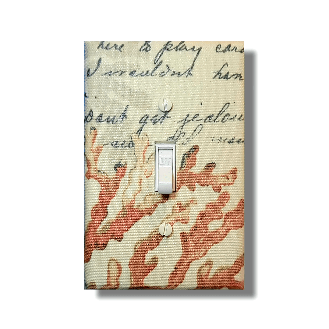 Trip to the Seashore Fabric Light Switch | Wall Plate | Outlet Covers | Toggle | Switchplate - Kustom Kreationz by Kila