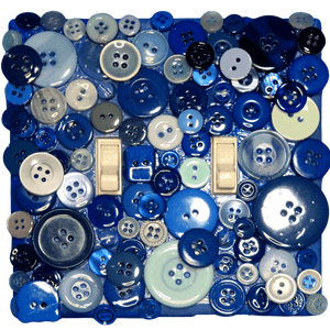 Blue Variety Button Light Switch & Outlet Covers - Kustom Kreationz by Kila